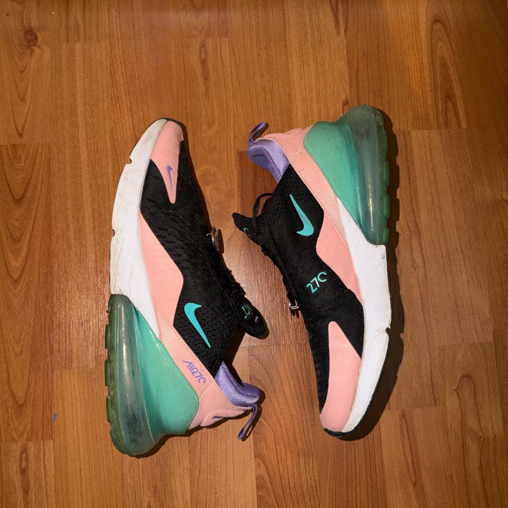 Nike Air Max 270 - Black, Pink, and Teal